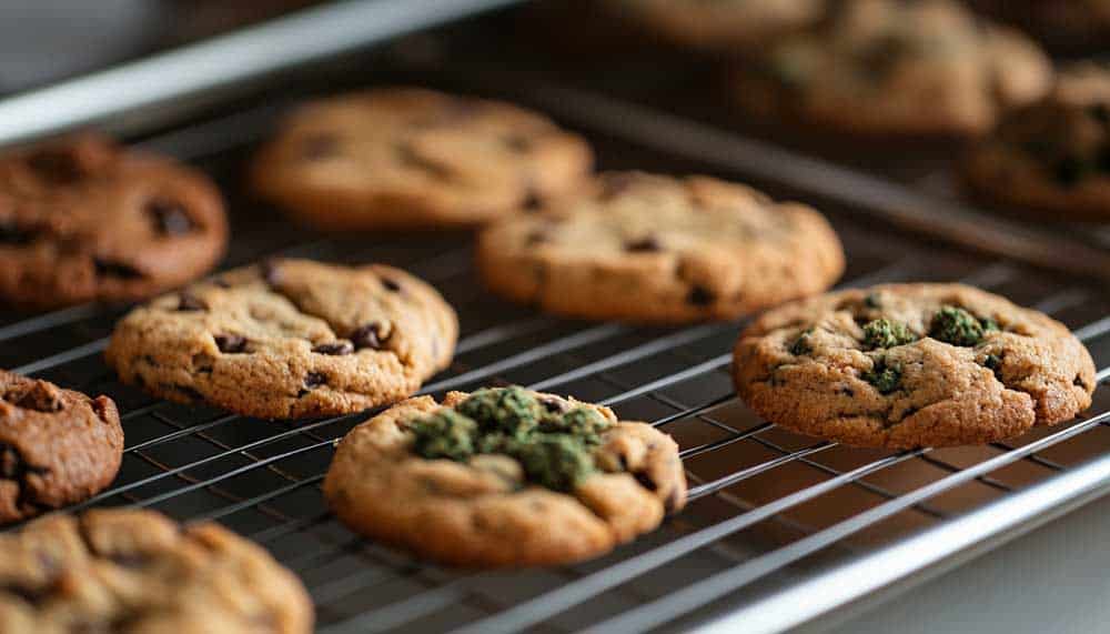 Infusing butter is essential in how do you process cannabis to put in cookies—this photo shows the stovetop method in action.