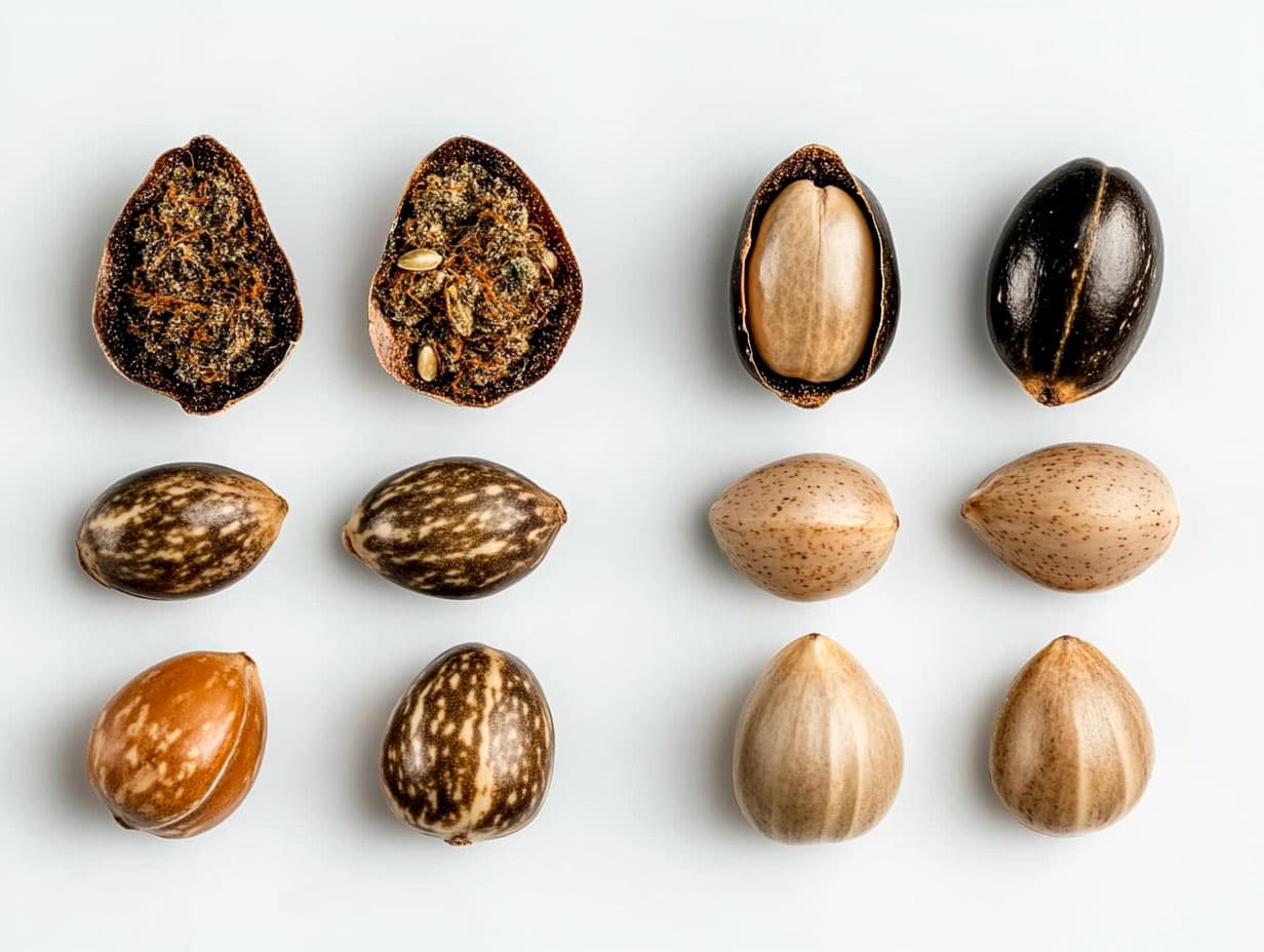 Visual comparison between good and bad cannabis seeds to explain what do cannabis seeds look like and how to spot viability.